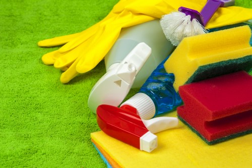 Upholstery cleaning equipment used on a fabric sofa in Watford