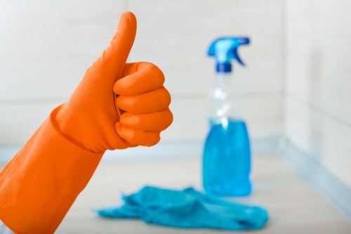 Local cleaning team preparing a property in Watford for new occupants