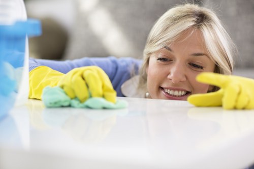Turnover cleaning for a Watford Airbnb with bedding and surface reset