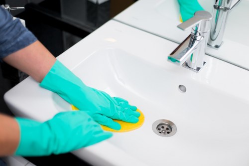 Local office cleaning service working in a Watford business building